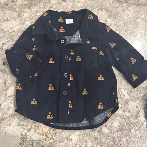 Baby gap navy bear shirt and onesie (set together)